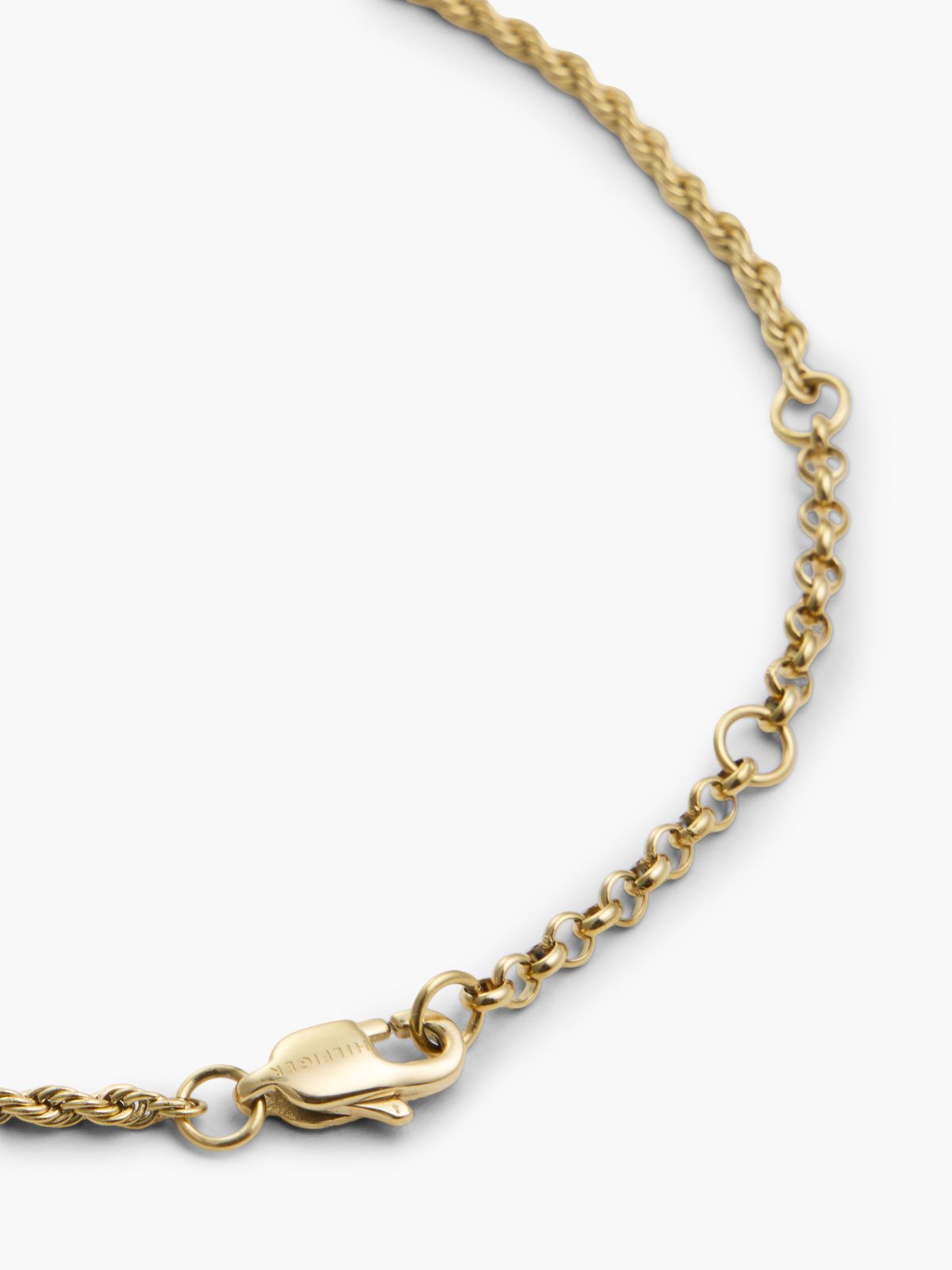 Gold-Plated Rope Chain Nautical Charm Necklace — Gold
