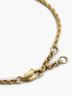 Gold-Plated Rope Chain Nautical Charm Bracelet — Gold 3