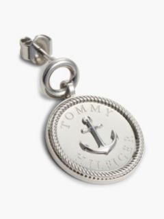 Stainless Steel Nautical Charm Earrings — Silver 2