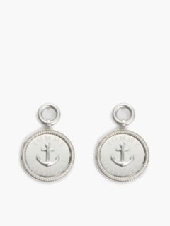 Stainless Steel Nautical Charm Earrings — Silver 1