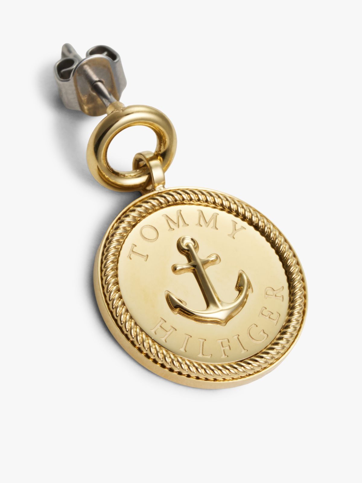 Gold-Plated Nautical Charm Earrings — Gold