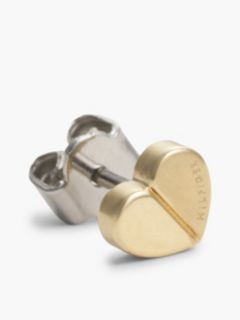 Gold-Plated Heart Stud Earrings — Gold 2