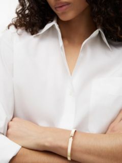 Gold-Plated Stainless Steel Stripe Bangle — Gold 4