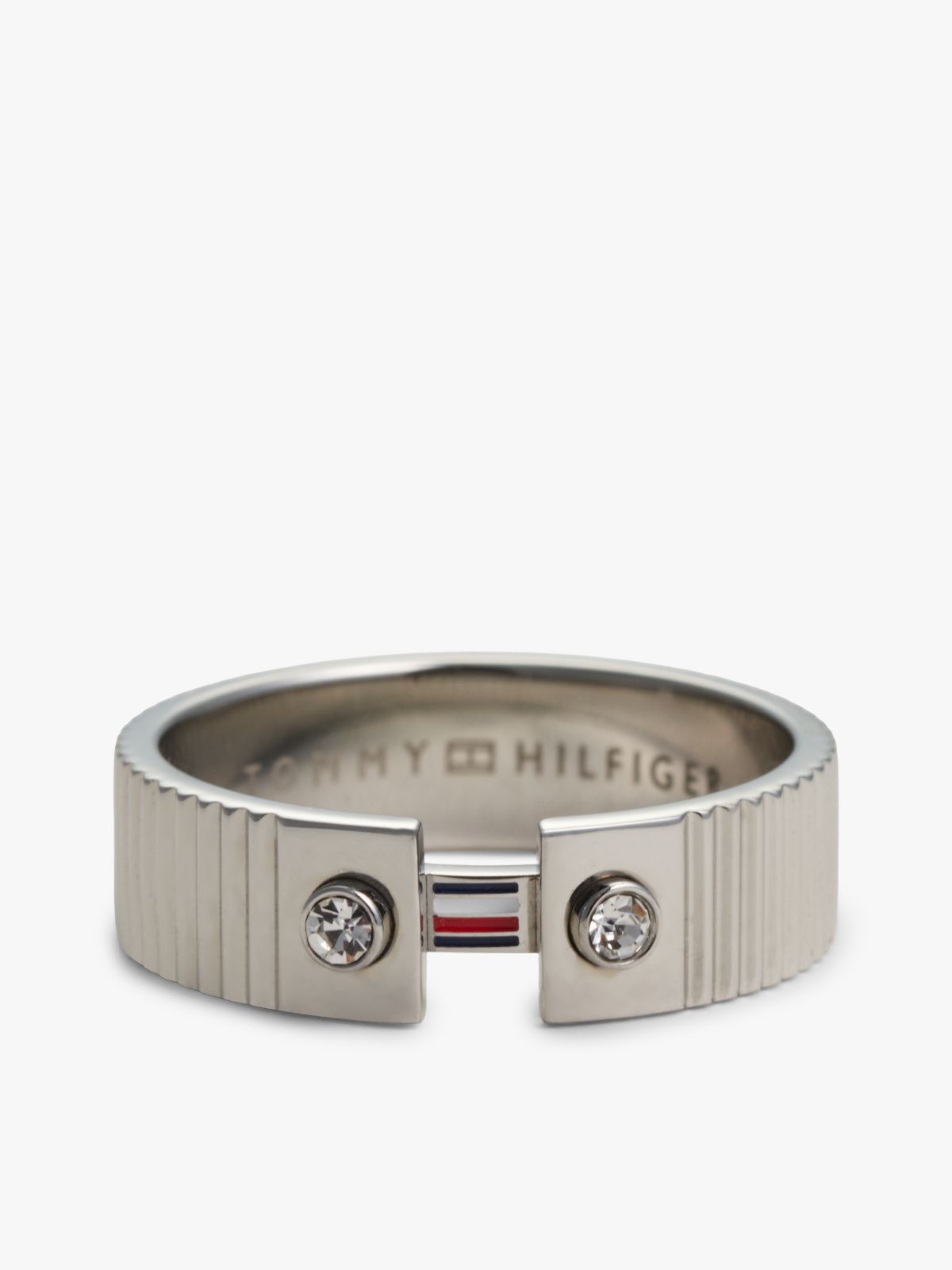 Stainless Steel Stripe Ring — Silver