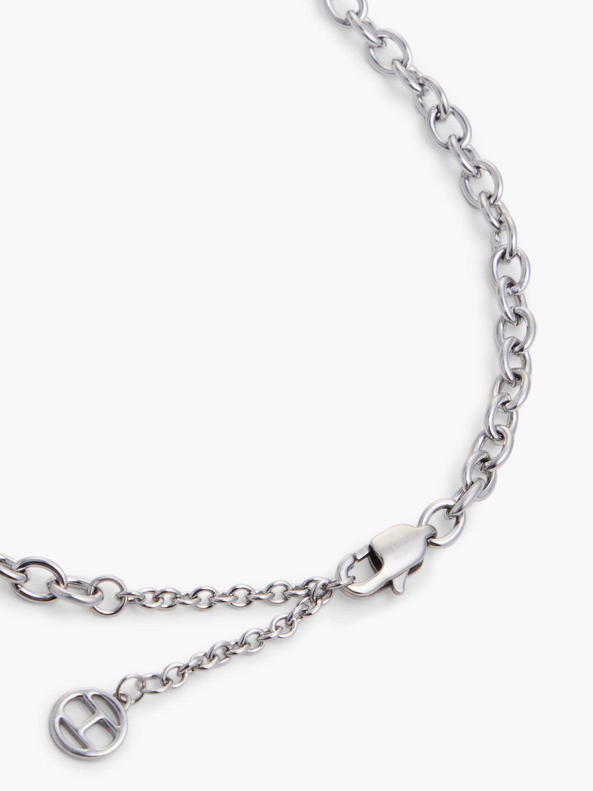 Two-Tone Rope Texture Link Necklace — Multi