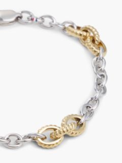 Two-Tone Rope Texture Link Bracelet — Multi 2
