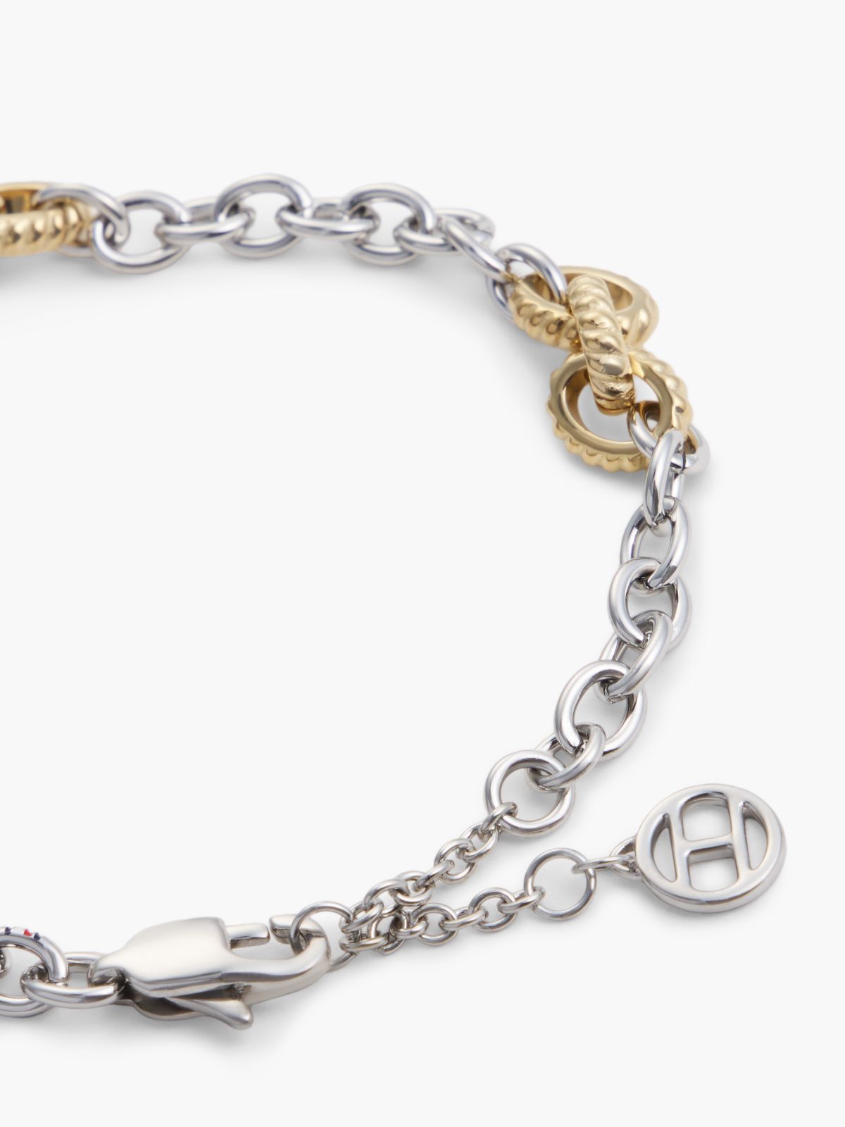 Two-Tone Rope Texture Link Bracelet — Multi