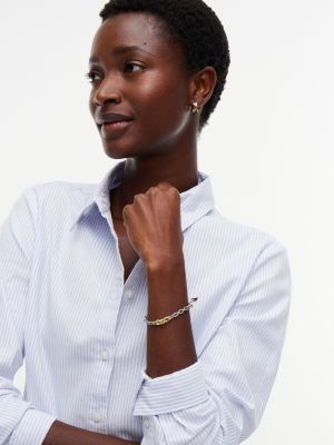 multi two-tone rope texture link bracelet for women tommy hilfiger