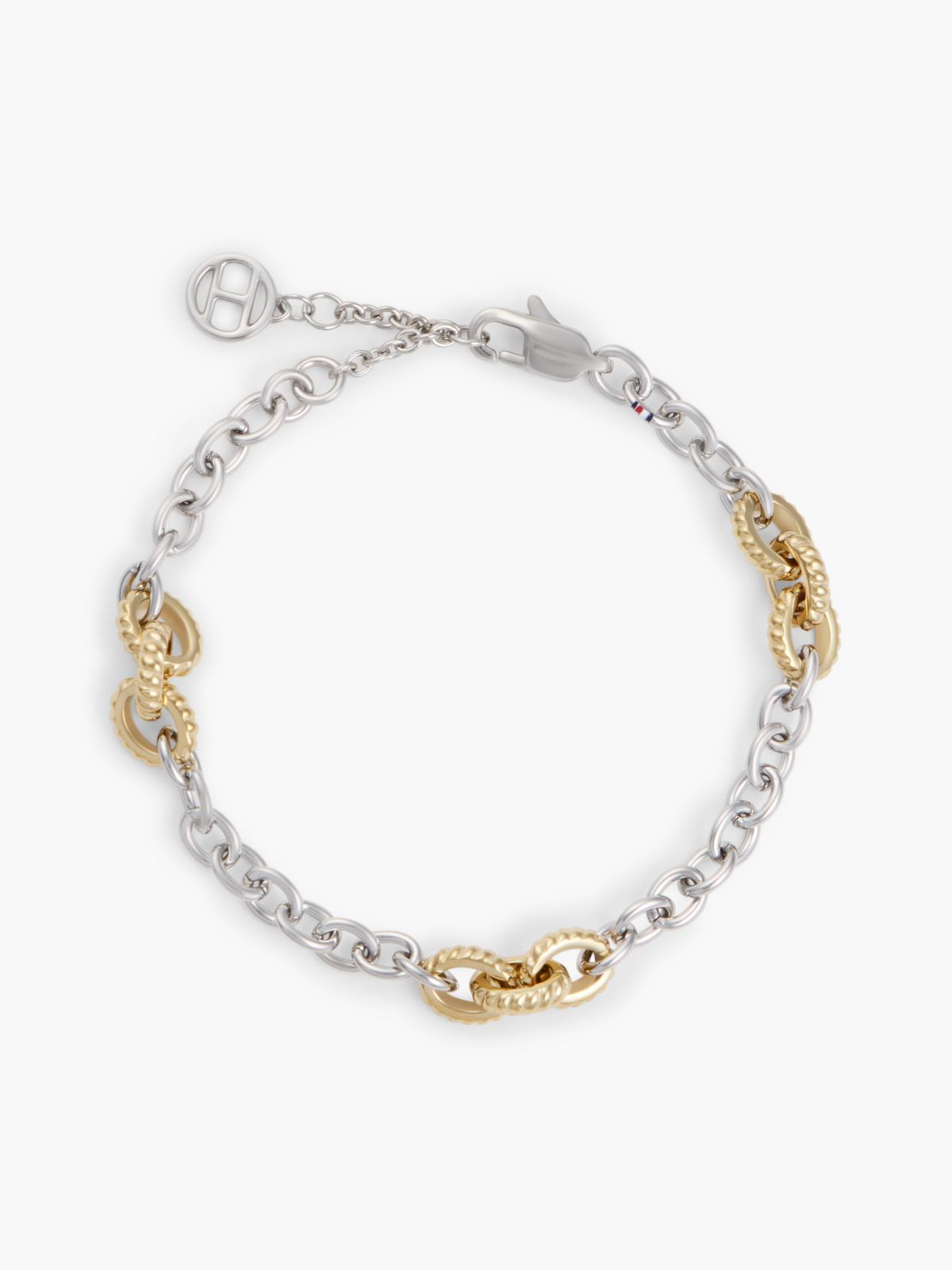 Two-Tone Rope Texture Link Bracelet — Multi