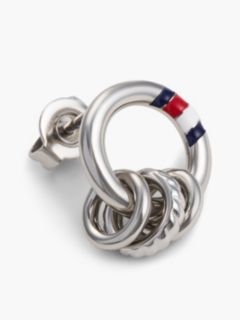 Stainless Steel Rope Texture Stud Earrings — Silver 2