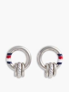 Stainless Steel Rope Texture Stud Earrings — Silver 1