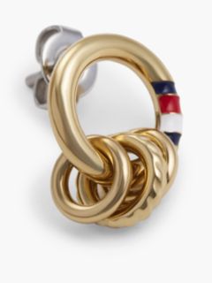 Gold-Plated Rope Texture Stud Earrings — Gold 2