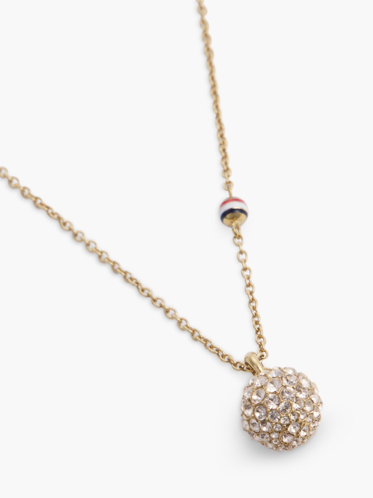 Gold-Plated Stainless Steel Pavé Crystal Necklace — Gold