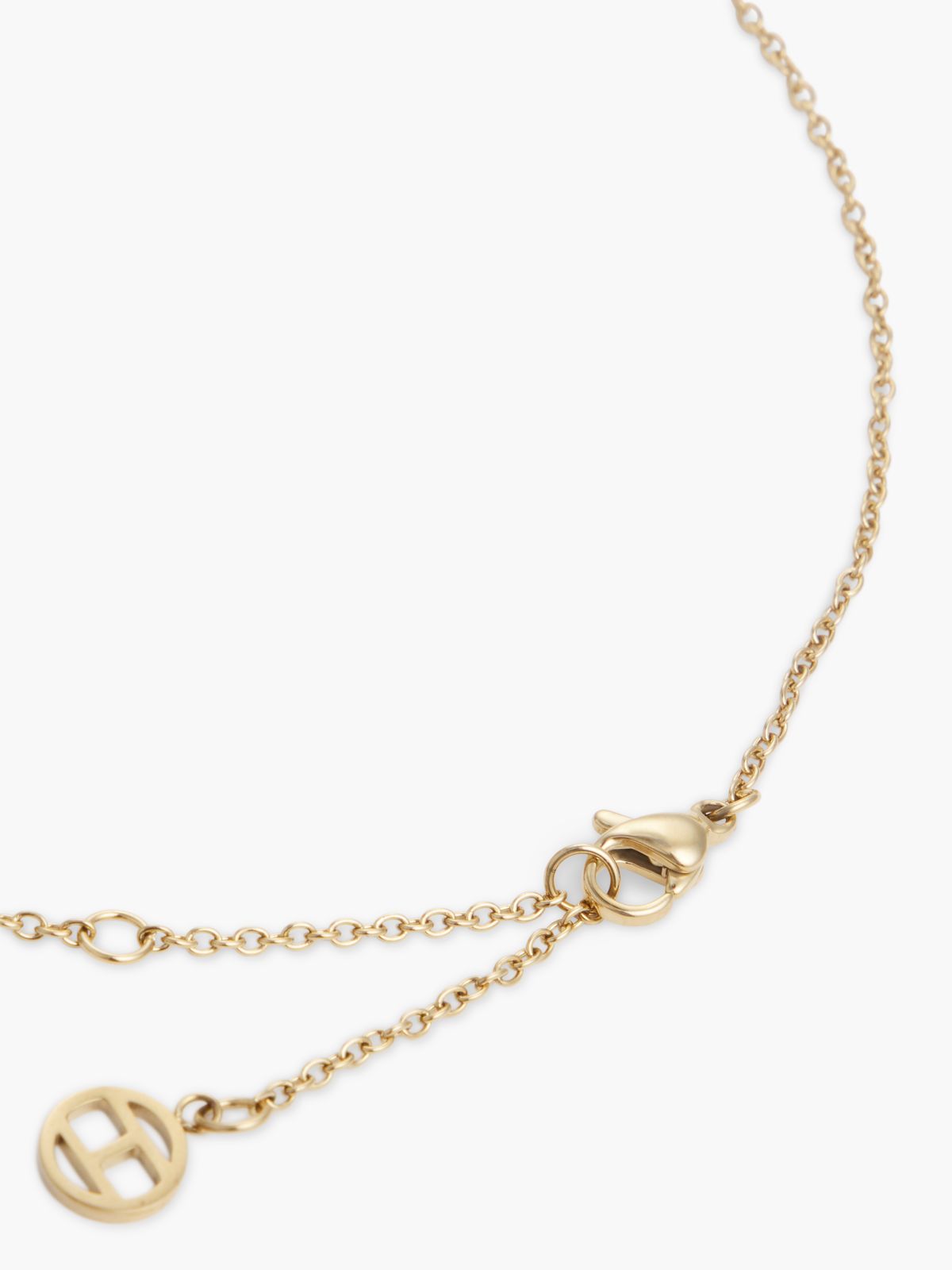Gold-Plated Stainless Steel Pavé Crystal Necklace — Gold