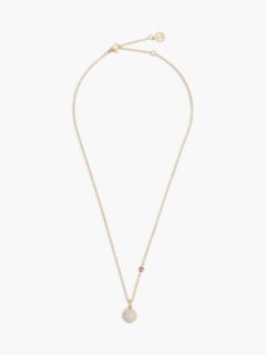 Gold-Plated Stainless Steel Pavé Crystal Necklace — Gold 1