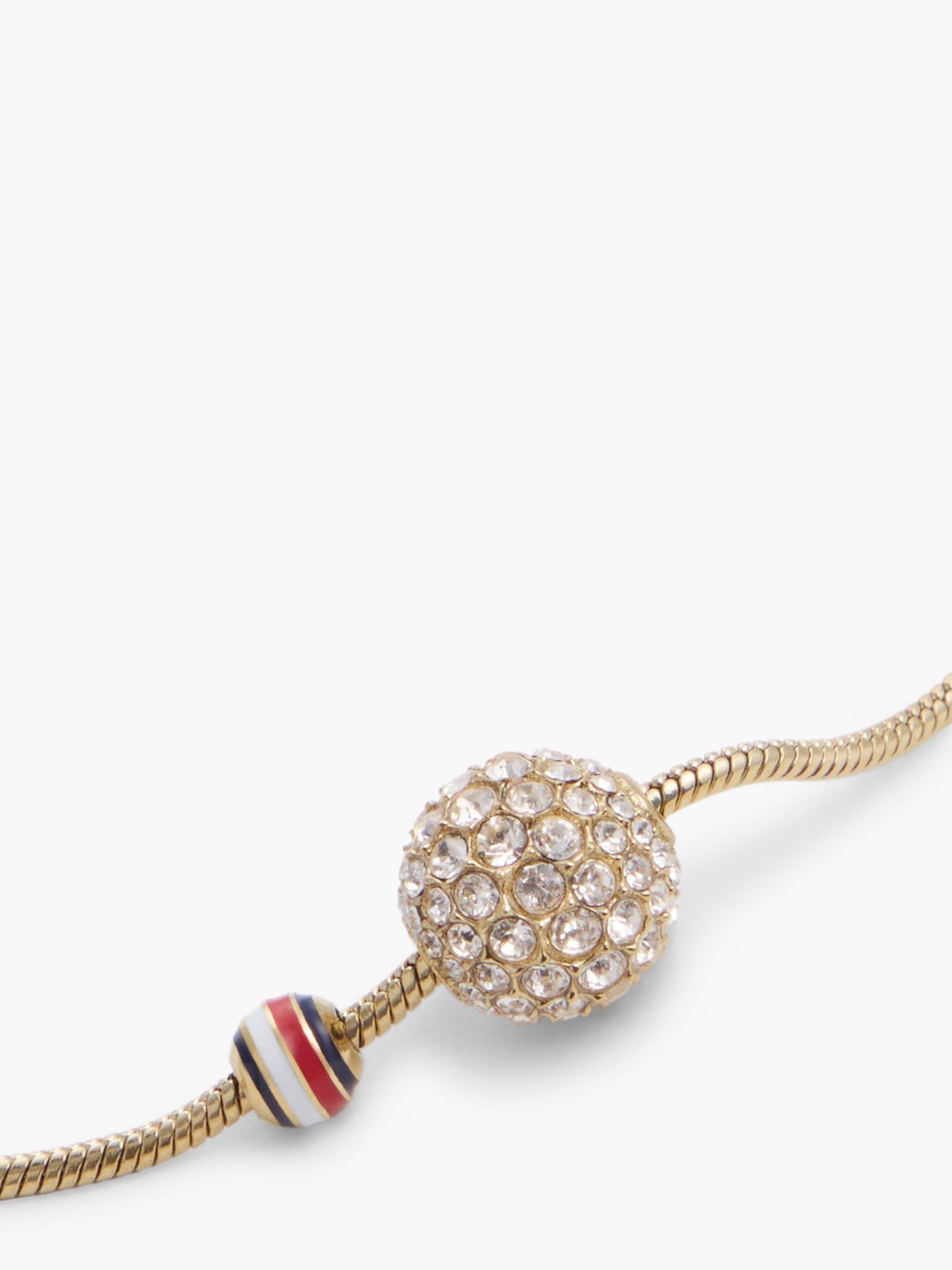 Gold-Plated Stainless Steel Pavé Crystal Bracelet — Gold