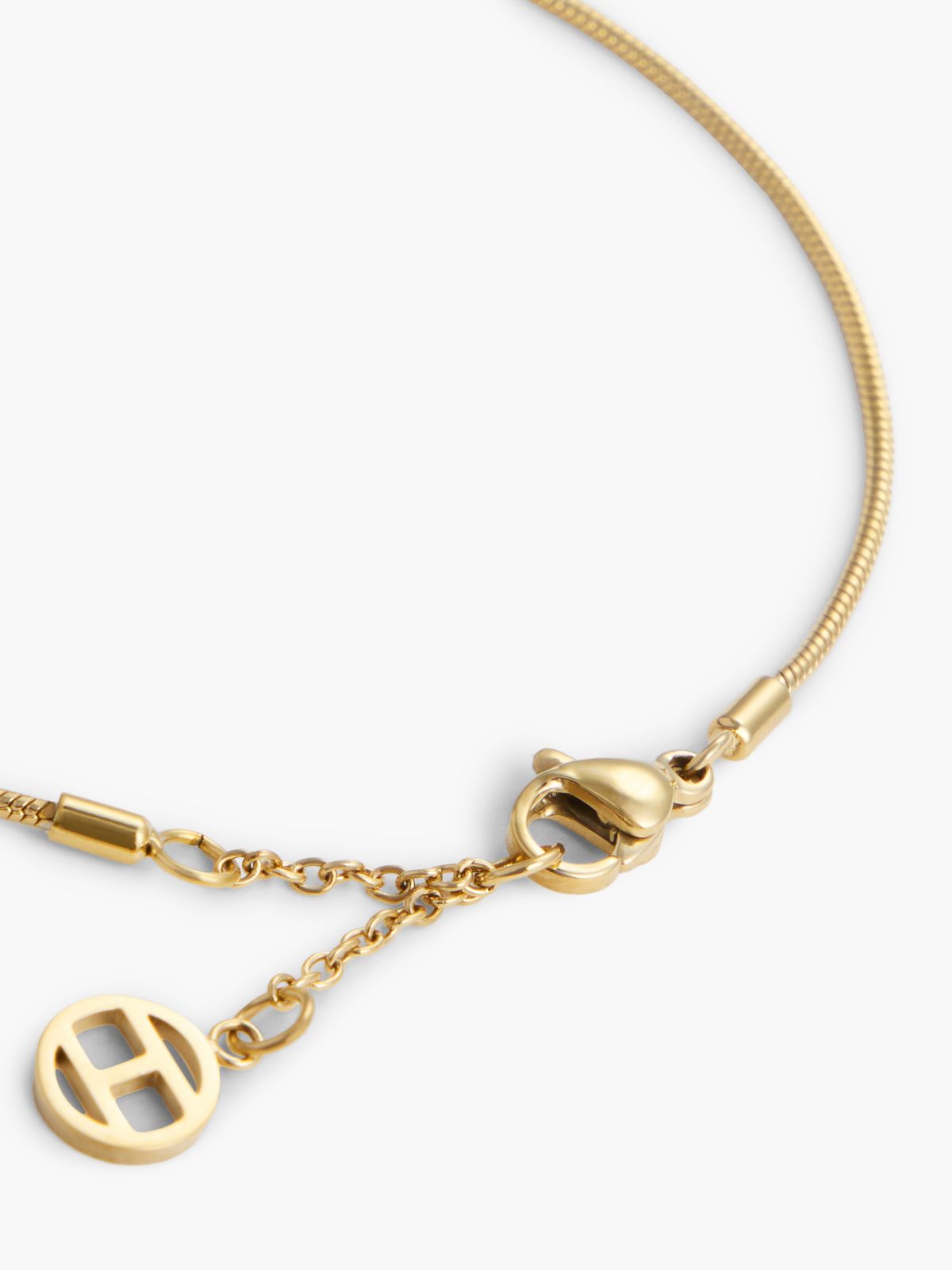 Gold-Plated Stainless Steel Pavé Crystal Bracelet — Gold