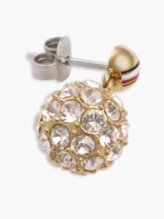 Gold-Plated Stainless Steel Pavé Crystal Earrings — Gold 2