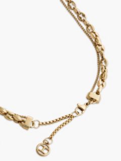Gold-Plated Stainless Steel Double Chain Necklace — Gold 3