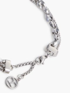 Stainless Steel Double Chain Bracelet — Silver 3