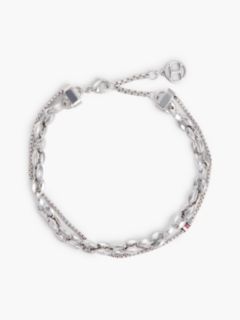 Stainless Steel Double Chain Bracelet — Silver 1