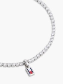 Stainless Steel Crystal Embellished Bracelet — Silver 2