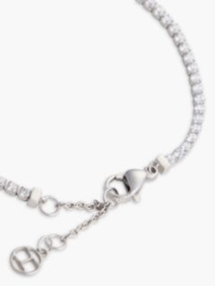 Stainless Steel Crystal Embellished Bracelet — Silver 3