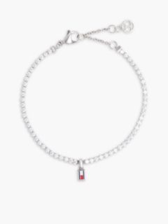 Stainless Steel Crystal Embellished Bracelet — Silver 1