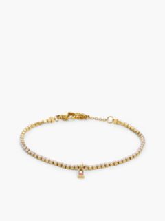 Gold-Plated Stainless Steel Crystal Embellished Bracelet — Gold 1