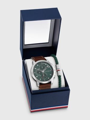 Sub Counter Watch And Bracelet Gift Set SILVER Tommy Hilfiger