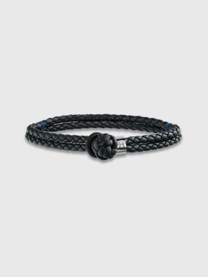 Knotted Leather Bracelet | BLACK 