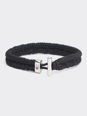 Black Braided Wax Cord Bracelet | BLACK 