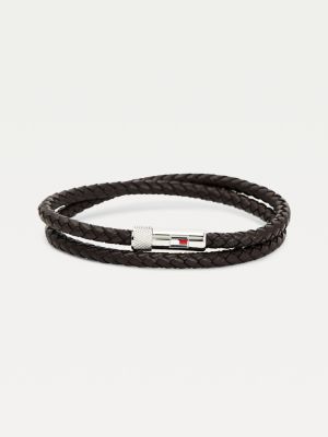 Brown Leather Double Wrap Bracelet 
