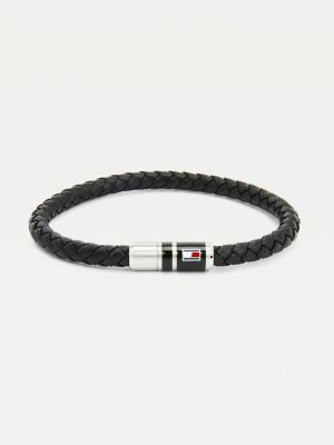 Black Leather Braided Bracelet | BLACK 