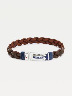 Brown Braided Leather Bracelet | BROWN 