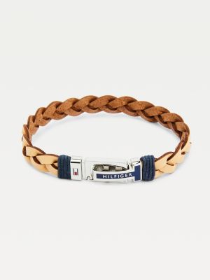 Tan Braided Leather Bracelet | BEIGE 