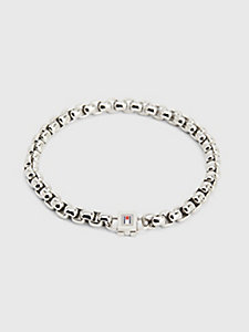 silver stainless steel chain bracelet for men tommy hilfiger