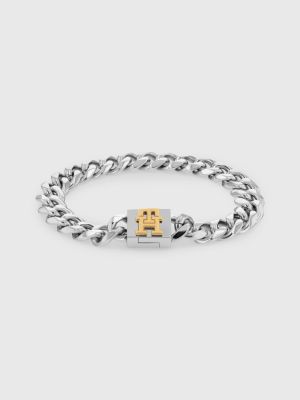 TH Monogram TwoTone Bracelet SILVER Tommy Hilfiger