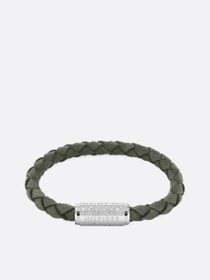 Geflochtenes grünes Armband aus Wildleder Grün | | Tommy Hilfiger