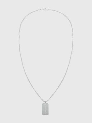 Iconic Halskette aus Edelstahl mit Streifen Silver | | Hilfiger Tommy