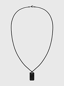 schwarz iconic halskette aus schwarzem stahl für men - tommy hilfiger
