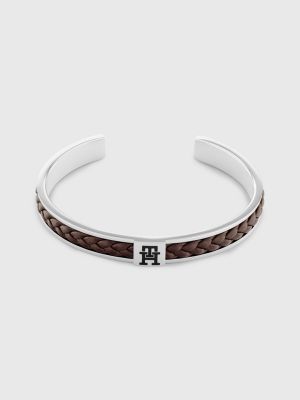 Tommy hilfiger braided leather on sale bracelet