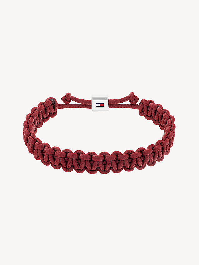 red red knotted bracelet for men tommy hilfiger