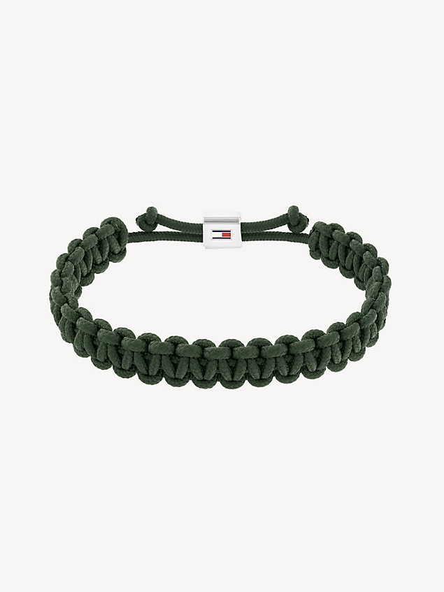 green groene geknoopte armband voor heren - tommy hilfiger