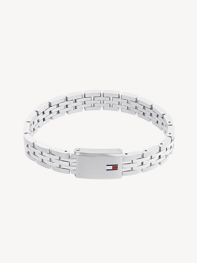 silver stainless steel watch link bracelet for men tommy hilfiger