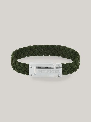 Geflochtenes Hilfiger Grün Wildleder | aus Armband grünes Tommy |