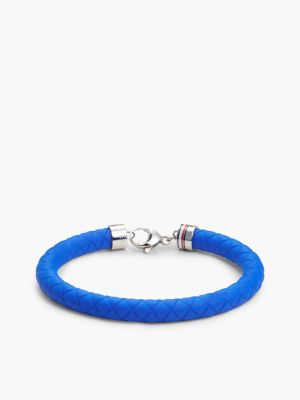 blue stainless steel and blue silicone bracelet for men tommy hilfiger