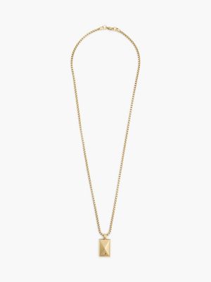 gold ionic gold-plated pendant necklace für herren - tommy hilfiger