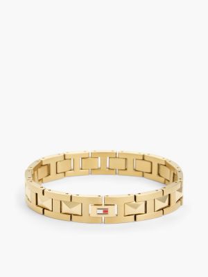 gold enamel flag ionic gold-plated bracelet für herren - tommy hilfiger