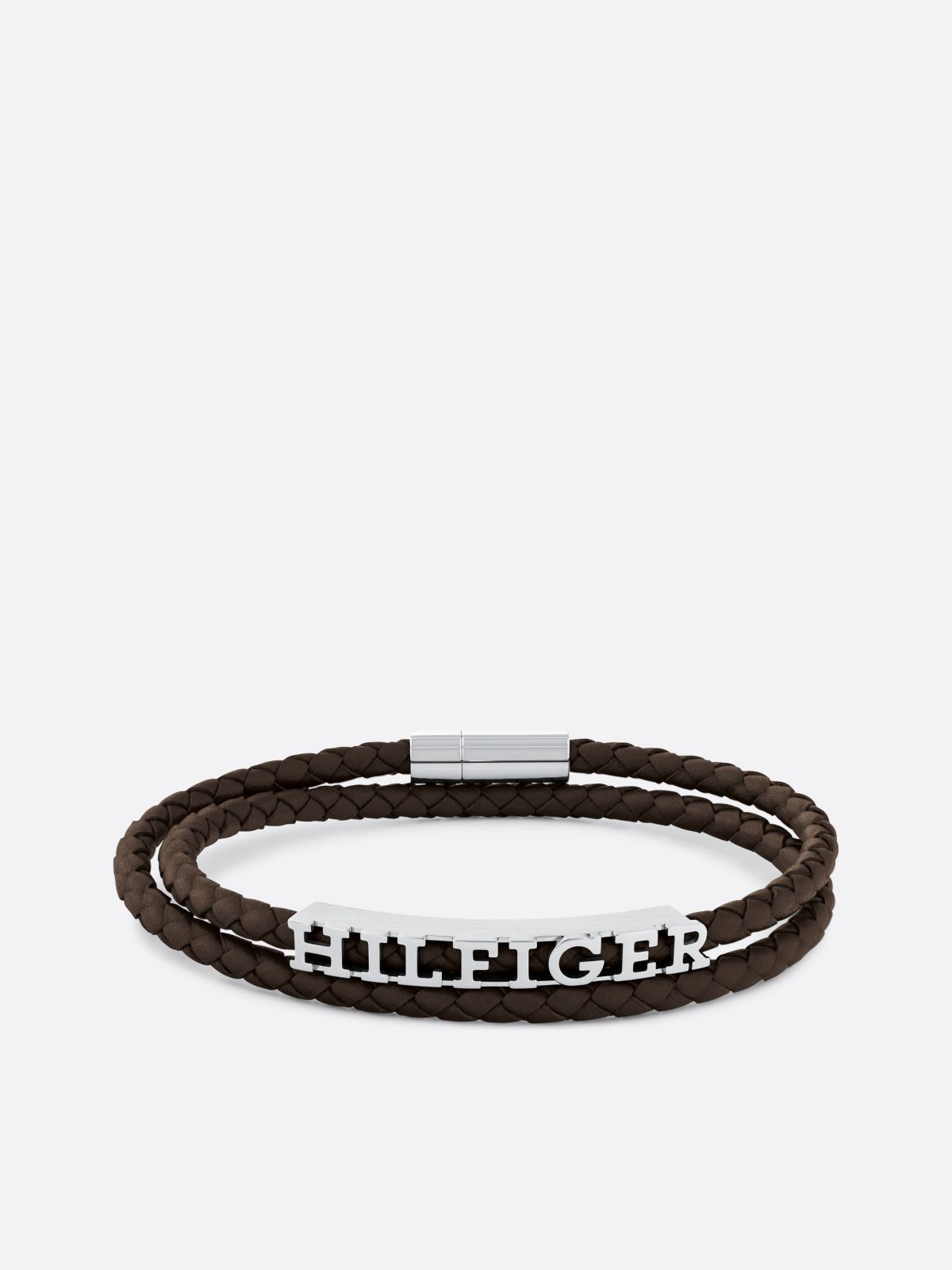 Brown Woven Leather Bracelet — Brown